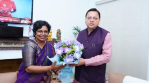 राष्ट्रीय महिला आयोग की अध्यक्ष विजया किशोर रहाटकर ने सीएम धामी से की शिष्टाचार भेंट